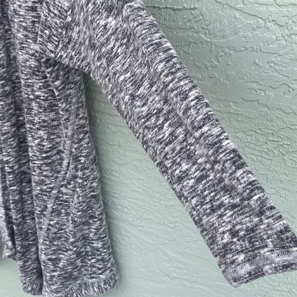 Bobeau Women's 1X Gray Open Front Cardigan Long Sleeve Sweater - Picture 5 of 8